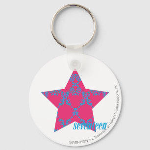 Damask Aqua-Magenta 2 Sleutelhanger