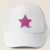 Damask Aqua-Magenta 2 Trucker Pet (Voorkant)