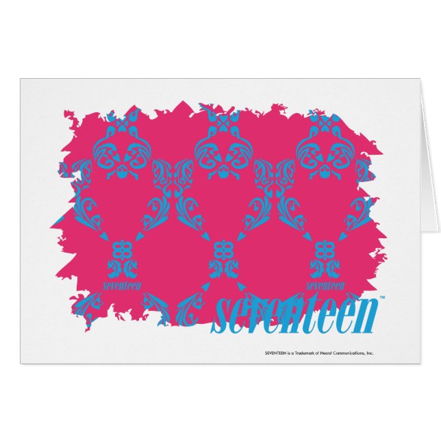 Damask Aqua-Magenta 3 (Voorkant Horizontaal)
