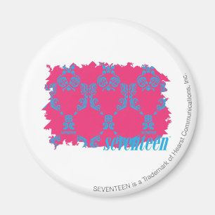 Damask Aqua-Magenta 3 Magneet