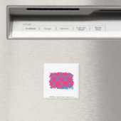 Damask Aqua-Magenta 3 Magneet (Insitu (Vaatwasser))