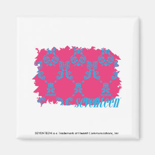 Damask Aqua-Magenta 3 Magneet
