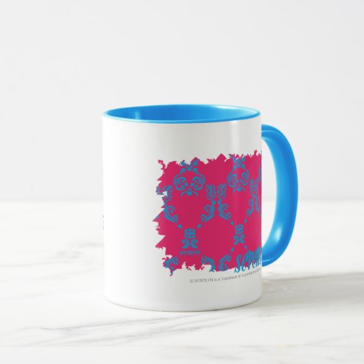 Damask Aqua-Magenta 3 Mok (Voorkant rechts)