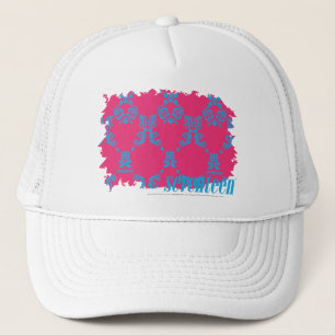 Damask Aqua-Magenta 3 Trucker Pet