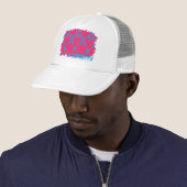 Damask Aqua-Magenta 3 Trucker Pet (In situ)