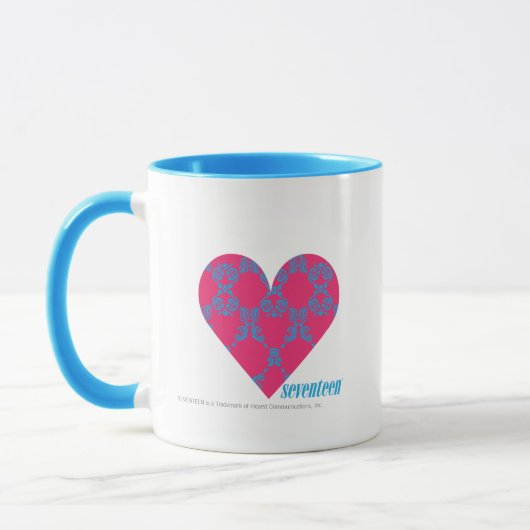 Damask Aqua-Magenta 4 Mok (Links)