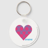 Damask Aqua-Magenta 4 Sleutelhanger (Voorkant)