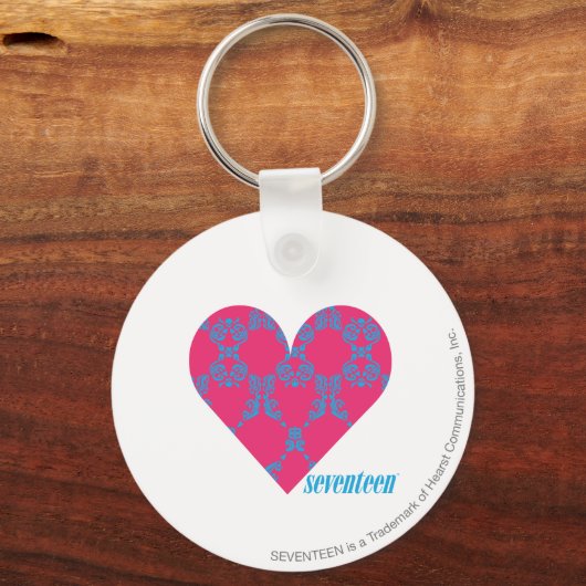 Damask Aqua-Magenta 4 Sleutelhanger (Voorkant)