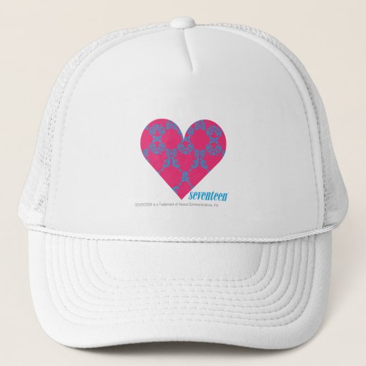 Damask Aqua-Magenta 4 Trucker Pet (Voorkant)