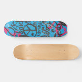 Damask Aqua-Magenta, Grafitti Skateboard (Horizontaal)
