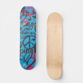 Damask Aqua-Magenta, Grafitti Skateboard (Voorkant)