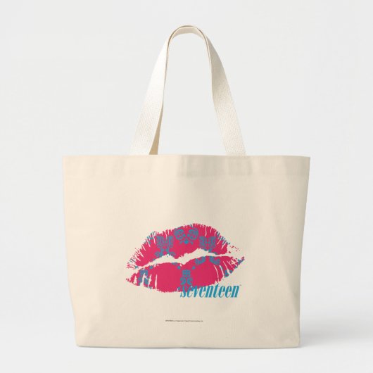 Damask Aqua-Magenta Grote Tote Bag (Voorkant)