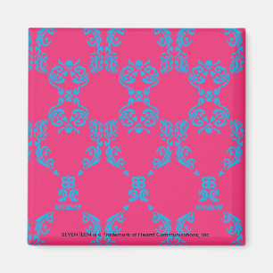 Damask Aqua-Magenta Magneet