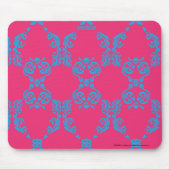 Damask Aqua-Magenta Muismat (Voorkant)