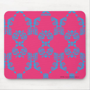Damask Aqua-Magenta Muismat