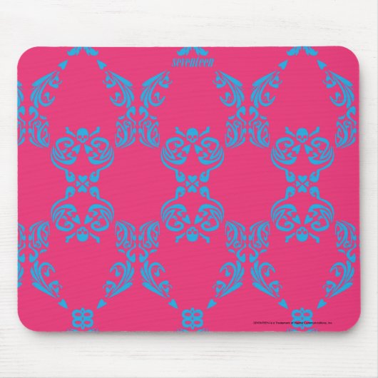 Damask Aqua-Magenta Muismat (Voorkant)