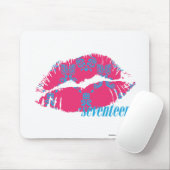 Damask Aqua-Magenta Muismat (Met muis)