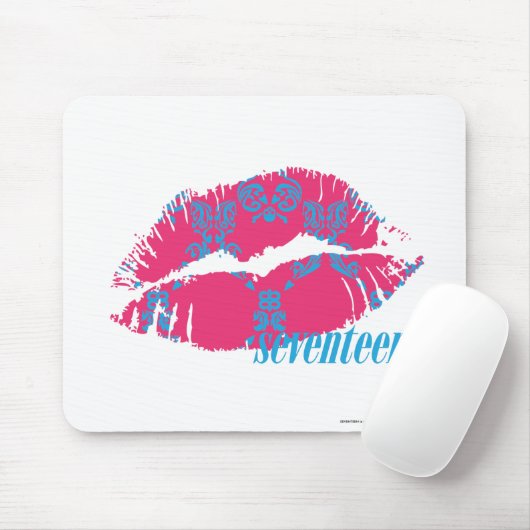 Damask Aqua-Magenta Muismat (Met muis)