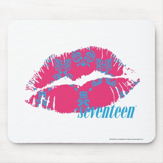 Damask Aqua-Magenta Muismat (Voorkant)