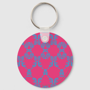 Damask Aqua-Magenta Sleutelhanger