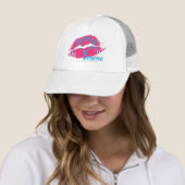 Damask Aqua-Magenta Trucker Pet (In situ)