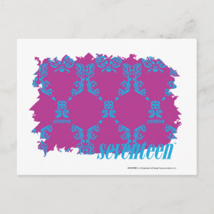 Damask Aqua-Paars 2 Briefkaart