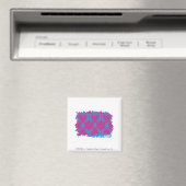 Damask Aqua-Paars 2 Magneet (Insitu (Vaatwasser))