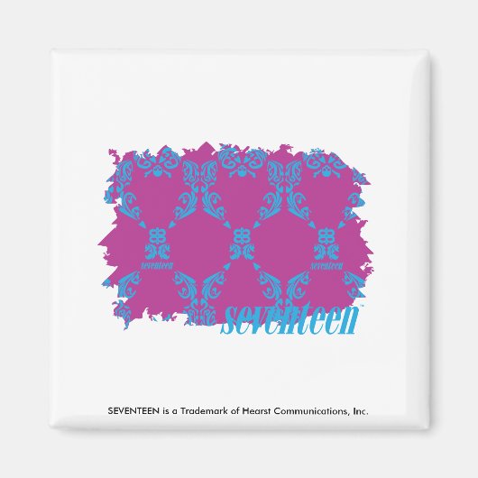 Damask Aqua-Paars 2 Magneet (Voorkant)
