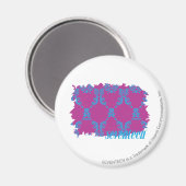 Damask Aqua-Paars 2 Magneet (Voorkant / Achterkant)