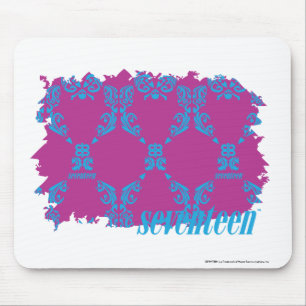 Damask Aqua-Paars 2 Muismat