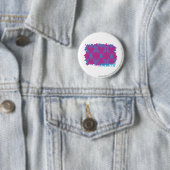 Damask Aqua-Paars 2 Ronde Button 5,7 Cm (In situ)