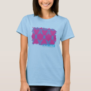 Damask Aqua-Paars 2 T-shirt