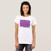 Damask Aqua-Paars 2 T-shirt (Voorkant volledig)