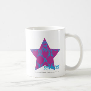 Damask Aqua-Paars 3 Koffiemok