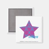 Damask Aqua-Paars 3 Magneet (Voorkant / Achterkant)