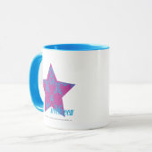 Damask Aqua-Paars 3 Mok (Voorkant links)