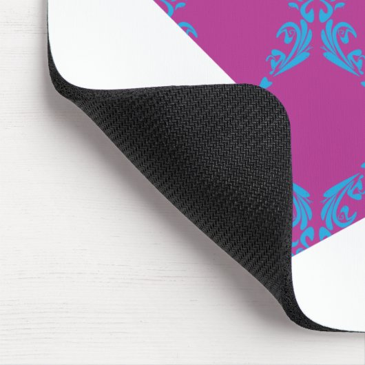 Damask Aqua-Paars 3 Muismat (Hoek)