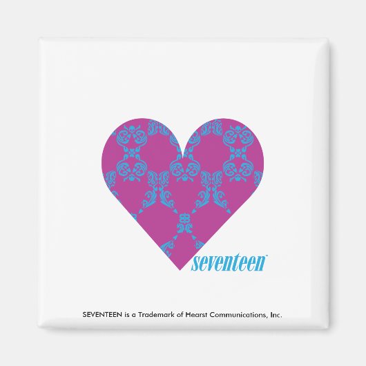Damask Aqua-Paars 4 Magneet (Voorkant)