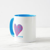 Damask Aqua-Paars 4 Mok (Voorkant links)