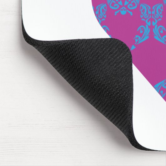 Damask Aqua-Paars 4 Muismat (Hoek)