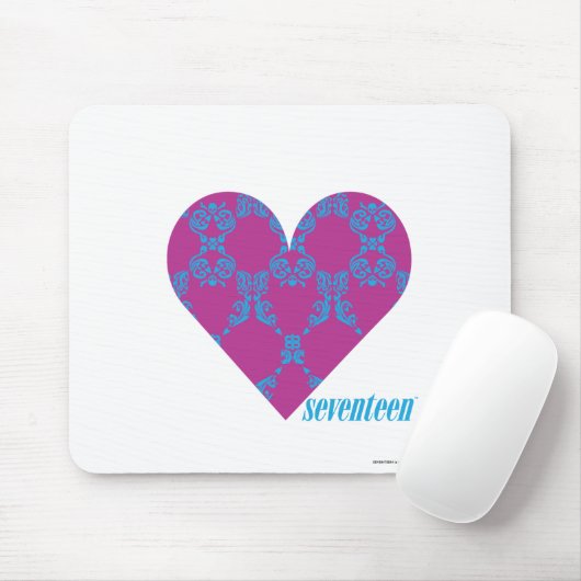 Damask Aqua-Paars 4 Muismat (Met muis)