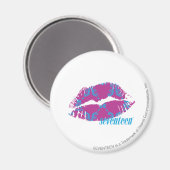 Damask Aqua-Paars Magneet (Voorkant / Achterkant)