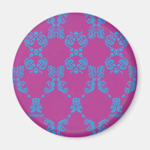 Damask Aqua-Paars Magneet