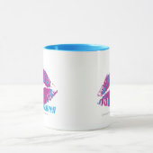 Damask Aqua-Paars Mok (Midden)