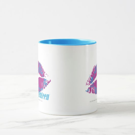 Damask Aqua-Paars Mok (Midden)