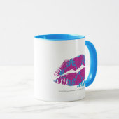 Damask Aqua-Paars Mok (Voorkant rechts)