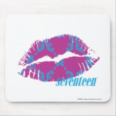 Damask Aqua-Paars Muismat (Voorkant)