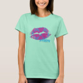 Damask Aqua-Paars T-shirt (Voorkant)