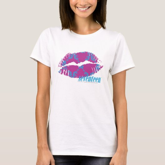 Damask Aqua-Paars T-shirt (Voorkant)