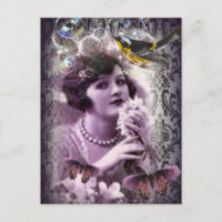damask art deco gatsby Flapper Girl